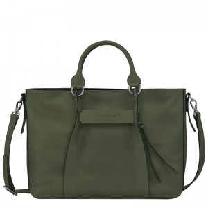 Longchamp 3D L Handväska Dam Khaki | 2507-OPXID