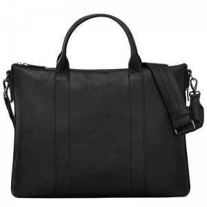 Longchamp 3D Portfölj Dam Svarta | 7063-ULVRW