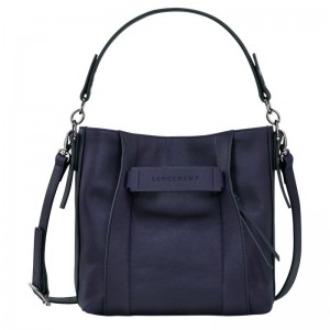 Longchamp 3D S Crossbody Väska Dam Marinblå | 2468-KNCQM