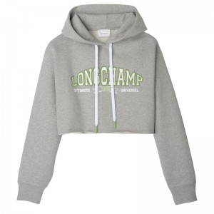 Longchamp Hoodie Dam Grå | 1890-OXFML