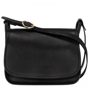 Longchamp Le Foulonné M Crossbody Väska Dam Svarta | 0594-QZDBU