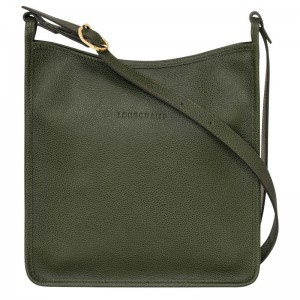 Longchamp Le Foulonné M Crossbody Väska Dam Khaki | 3248-IVUMS