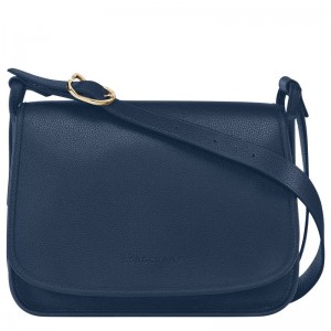 Longchamp Le Foulonné M Crossbody Väska Dam Marinblå | 8236-VXLAU