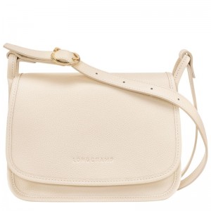 Longchamp Le Foulonné M Crossbody Väska Dam Vita | 6189-BNPMI