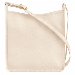 Longchamp Le Foulonné M Crossbody Väska Dam Vita | 7325-GOIMJ