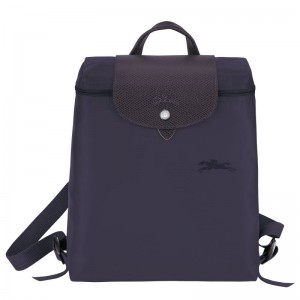 Longchamp Le Pliage Green M Ryggsäckar Dam Marinblå | 9164-LUIGV