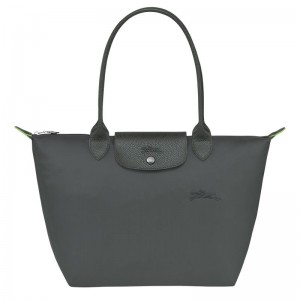 Longchamp Le Pliage Green M Toteväska Dam Mörkgrå | 4602-WPHXC