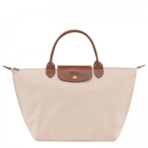 Longchamp Le Pliage Original M Handväska Dam Vita | 6123-PELCO