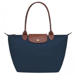 Longchamp Le Pliage Original M Toteväska Dam Marinblå | 4751-NGJDL