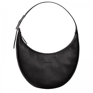 Longchamp Roseau Essential M Hobo Väska Dam Svarta | 1387-WCPLB