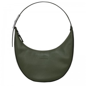 Longchamp Roseau Essential M Hobo Väska Dam Khaki | 1428-YOPTR