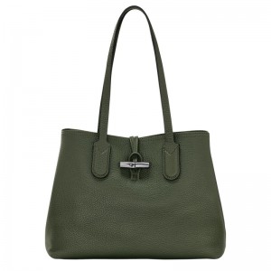 Longchamp Roseau Essential M Toteväska Dam Khaki | 6218-YLSJR