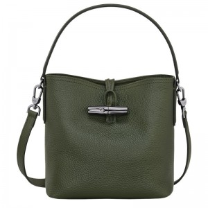 Longchamp Roseau Essential XS Bucket Väska Dam Khaki | 6985-AMHTO