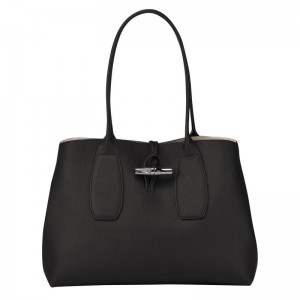 Longchamp Roseau L Toteväska Dam Svarta | 0316-IXHAC