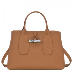 Longchamp Roseau M Handväska Dam Beige | 4327-SRUJD