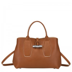 Longchamp Roseau M Handväska Dam Bruna | 7834-YHMOF