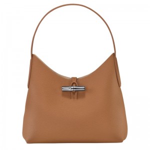 Longchamp Roseau M Hobo Väska Dam Beige | 5278-KROSH