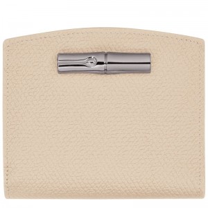 Longchamp Roseau Plånbok Dam Vita | 0438-VLEIQ