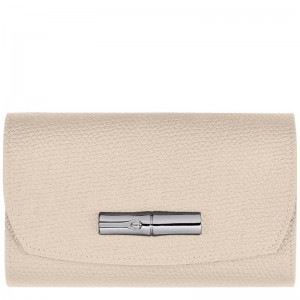 Longchamp Roseau Plånbok Dam Vita | 6901-IXWOY