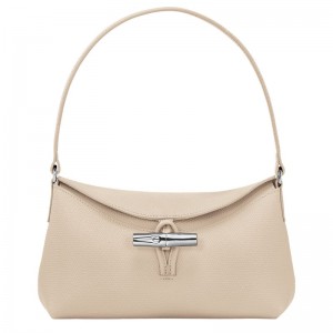 Longchamp Roseau S Hobo Väska Dam Vita | 6412-VTIQJ