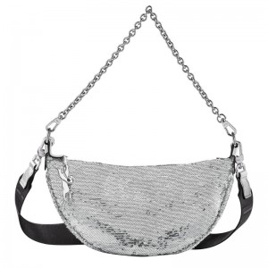 Longchamp Smile S Axelväska Dam Silver | 4603-EHPCM