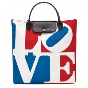 Longchamp x Robert Indiana L Handväska Dam Vita | 3107-QWXHB