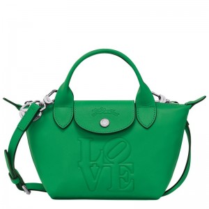 Longchamp x Robert Indiana XS Handväska Dam Gröna | 1958-KBOMI