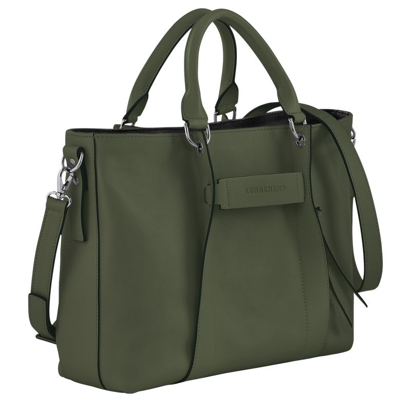 Longchamp 3D L Handväska Dam Khaki | 2507-OPXID