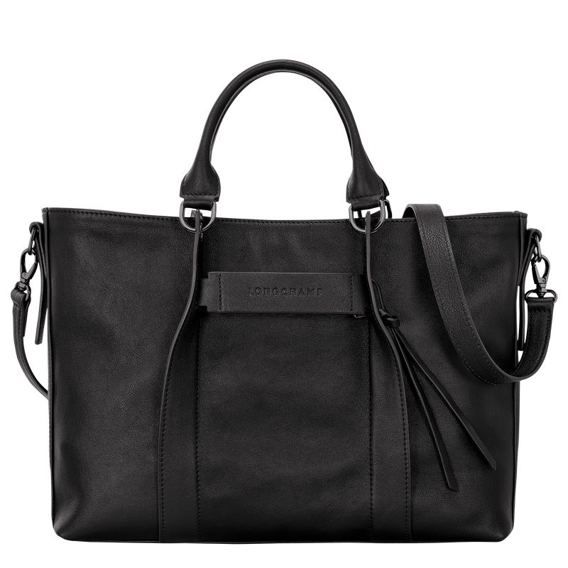 Longchamp 3D L Handväska Dam Svarta | 9153-IWLQC