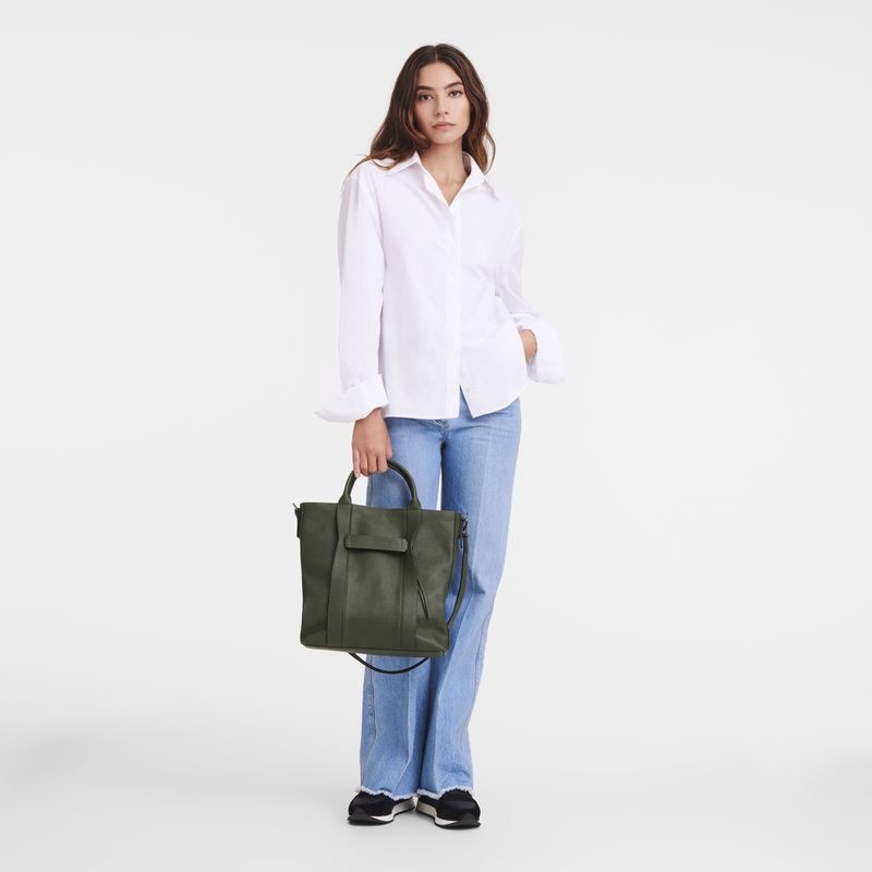 Longchamp 3D L Toteväska Dam Khaki | 5083-SQIEZ