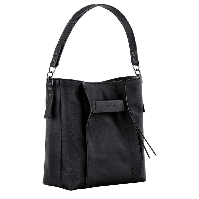 Longchamp 3D M Hobo Väska Dam Svarta | 3647-VPBXN