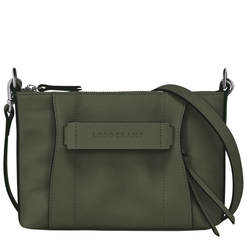 Longchamp 3D S Crossbody Väska Dam Khaki | 8961-CFTBY