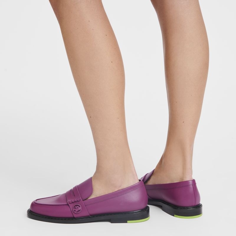 Longchamp Box-Trot Loafers Dam Lila | 2608-XNSAW