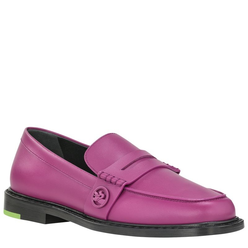 Longchamp Box-Trot Loafers Dam Lila | 2608-XNSAW