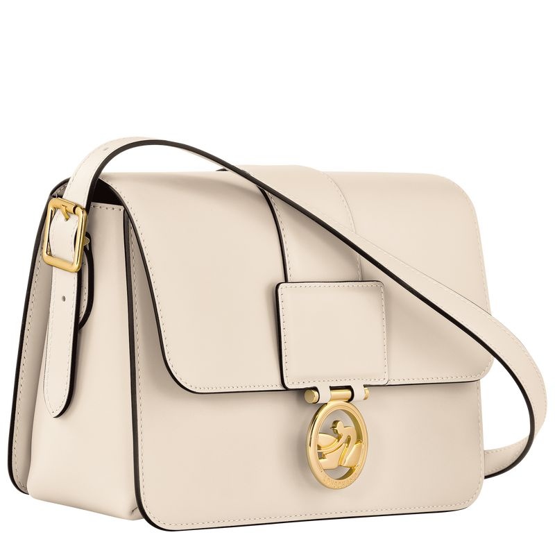 Longchamp Box-Trot M Crossbody Väska Dam Vita | 6340-GEDJU