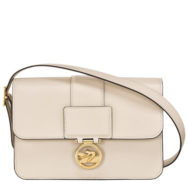 Longchamp Box-Trot M Crossbody Väska Dam Vita | 6340-GEDJU