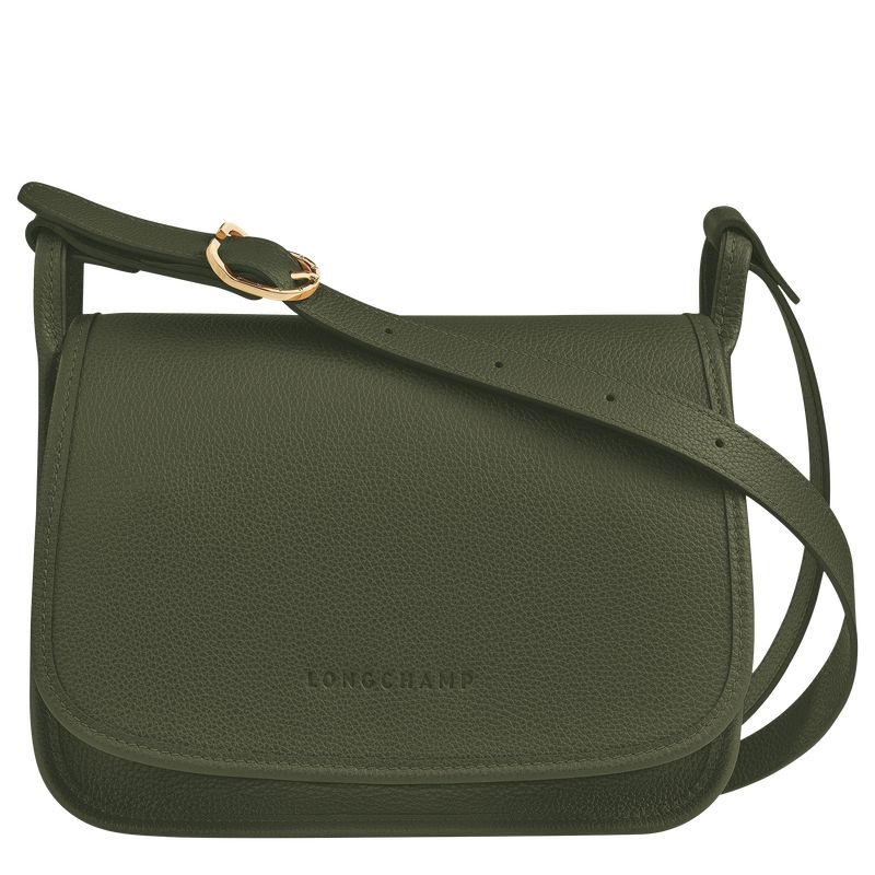 Longchamp Le Foulonné M Crossbody Väska Dam Khaki | 5842-IPANY