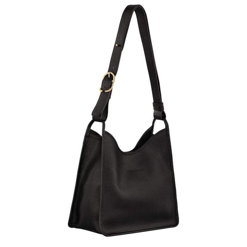 Longchamp Le Foulonné M Hobo Väska Dam Svarta | 8265-DPOZT