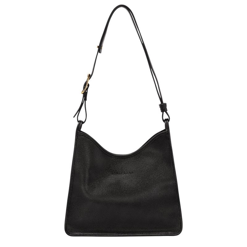 Longchamp Le Foulonné M Hobo Väska Dam Svarta | 8265-DPOZT