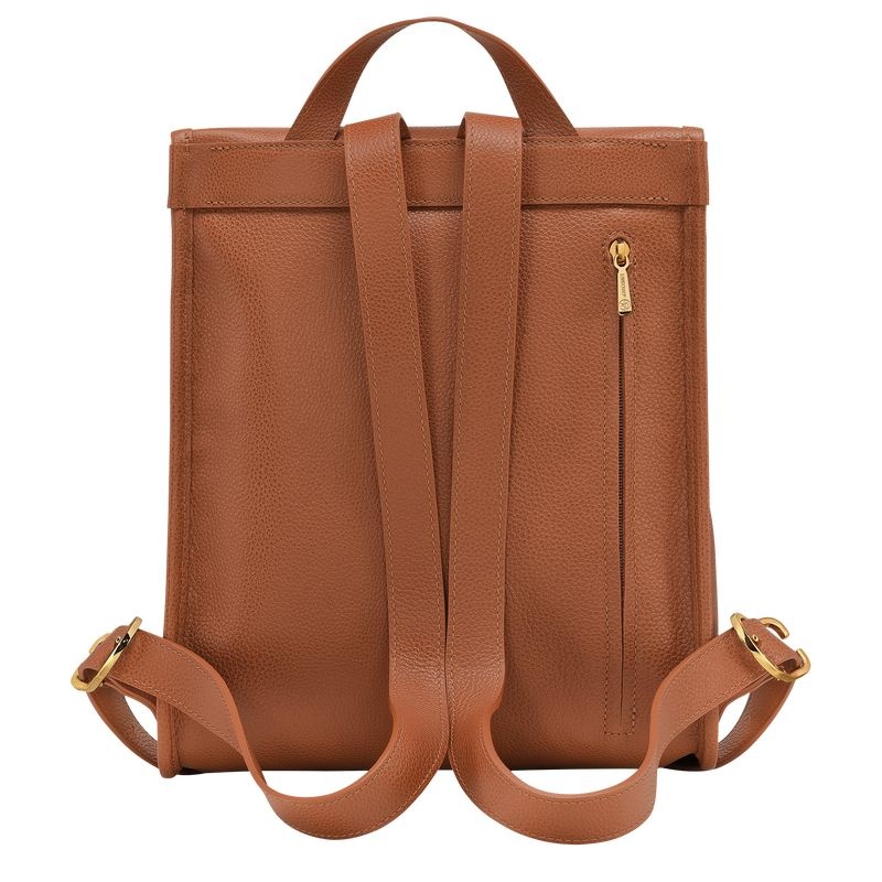 Longchamp Le Foulonné Ryggsäckar Dam Bruna | 2897-UOACW