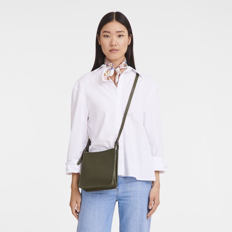 Longchamp Le Foulonné S Crossbody Väska Dam Khaki | 2415-TADYG