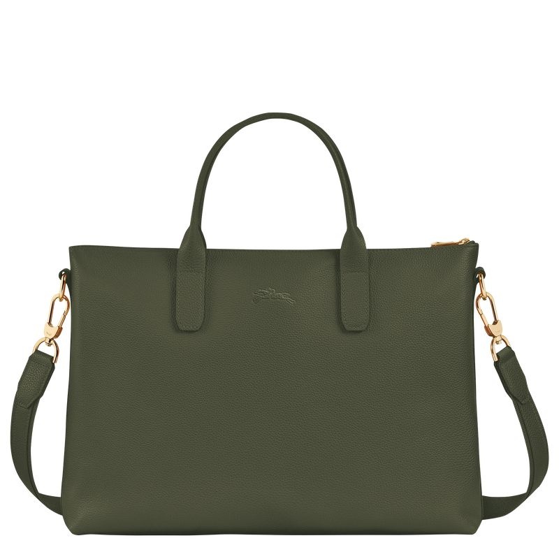 Longchamp Le Foulonné S Portfölj Dam Khaki | 5834-PEZYA