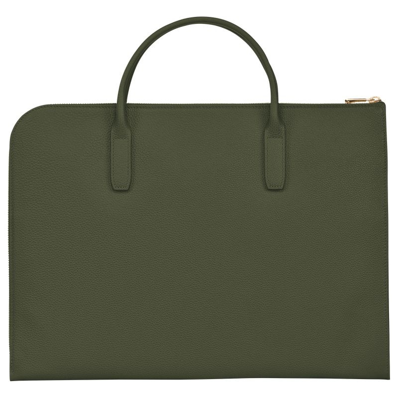 Longchamp Le Foulonné S Portfölj Dam Khaki | 5370-DKXIA