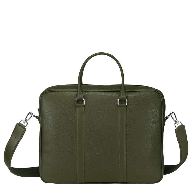 Longchamp Le Foulonné S Portfölj Dam Khaki | 3096-EFWIO