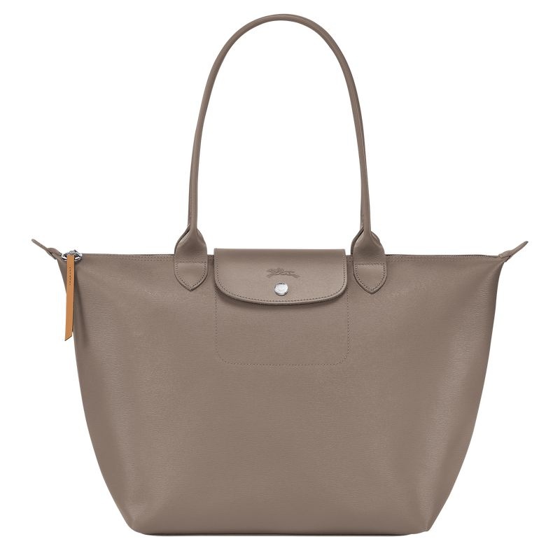 Longchamp Le Pliage City L Toteväska Dam Grå Bruna | 5269-XPVAD