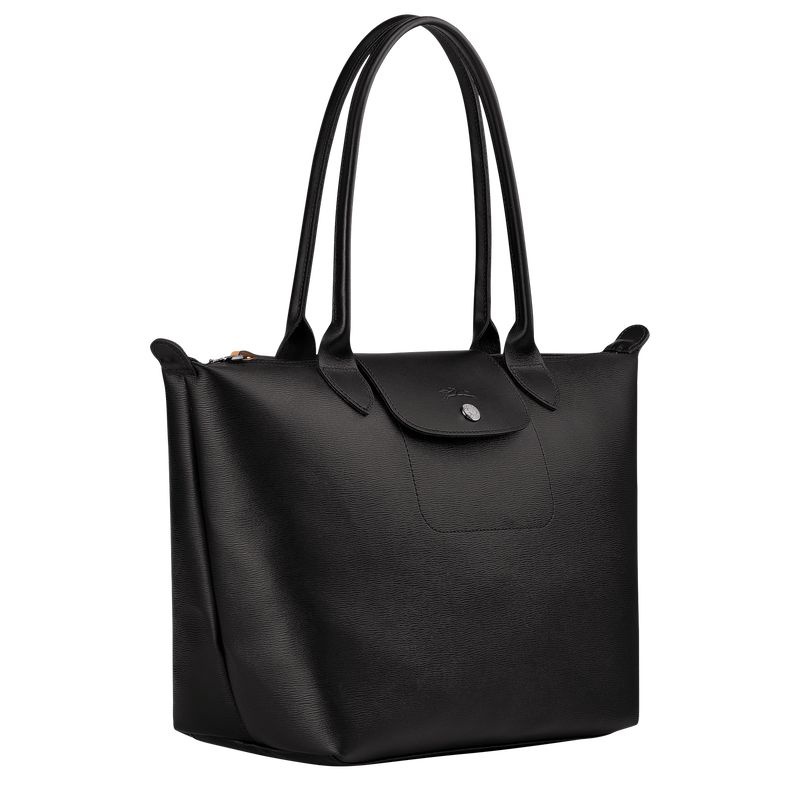 Longchamp Le Pliage City M Toteväska Dam Svarta | 2510-HJNYK