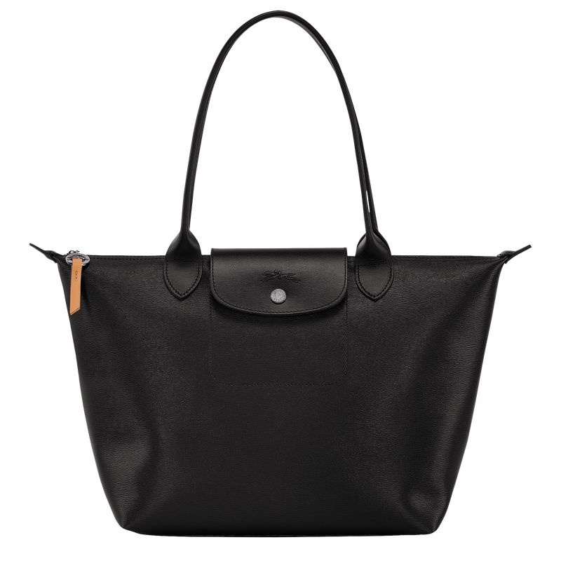 Longchamp Le Pliage City M Toteväska Dam Svarta | 2510-HJNYK