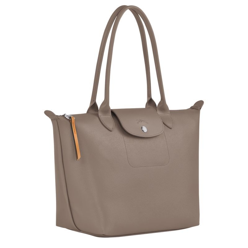 Longchamp Le Pliage City M Toteväska Dam Grå Bruna | 7863-FUCSR