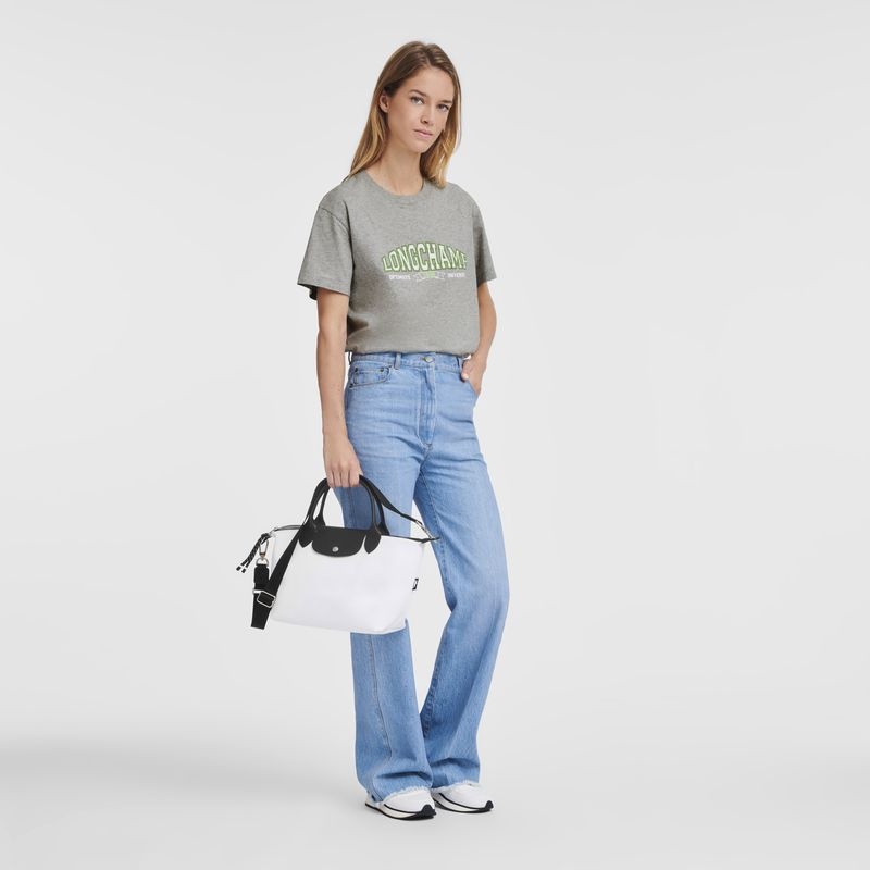 Longchamp Le Pliage Energy S Handväska Dam Vita | 7968-YIJMQ