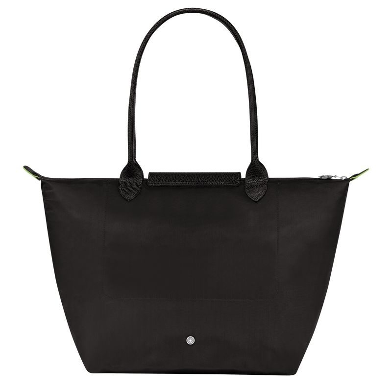 Longchamp Le Pliage Green L Toteväska Dam Svarta | 8912-BXDIL